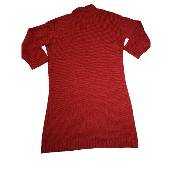 JustFab Long Line Open Front Knit Duster Cardigan Size Medium Boho Cottagecore - Picture 2 of 9